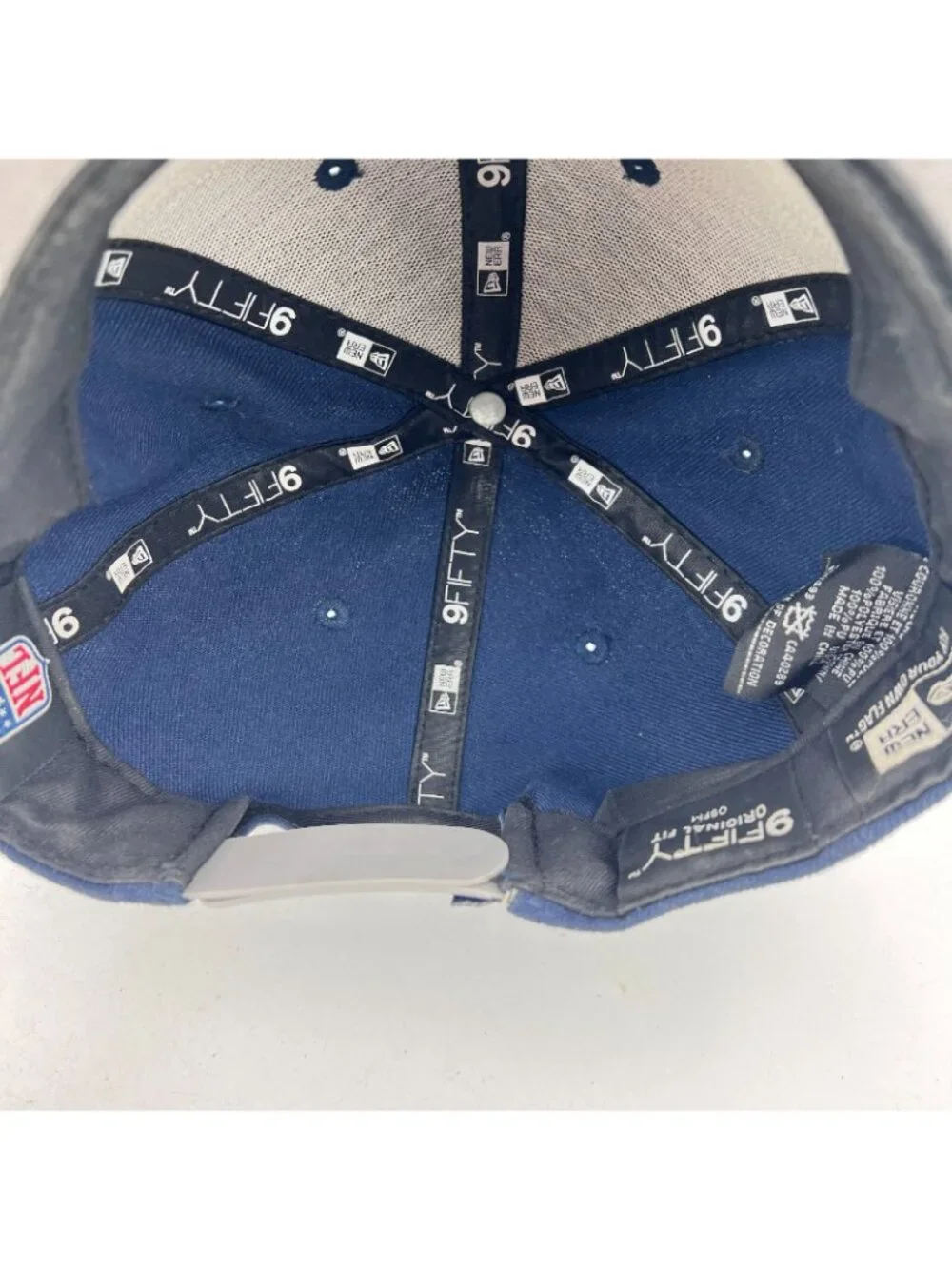 Dallas Cowboys NFL New Era 9fifty Vintage Blue Navy Grey Snapback Hat Cap